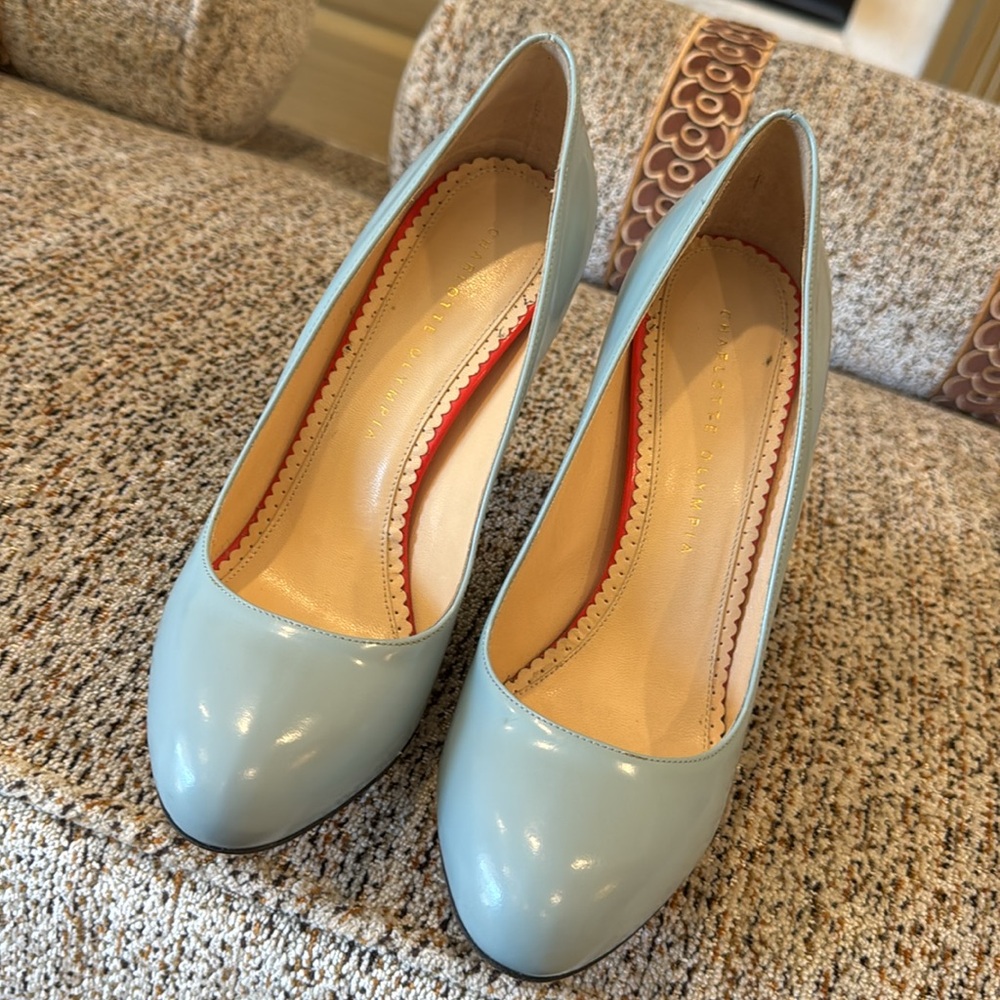 Collectors ITEM! Charlotte Olympicia baby blue heels - Picture 7 of 12